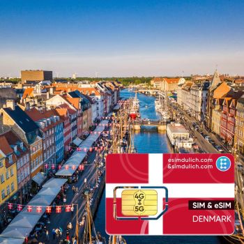 Sim Du Lịch Đan Mạch 15 Ngày Tốc Độ Cao 4G (Denmark)